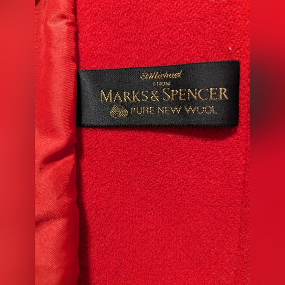 Vintage St Michael 100% Wool Mid Length Peacoat | Size 18/20 - Picture 4 of 7